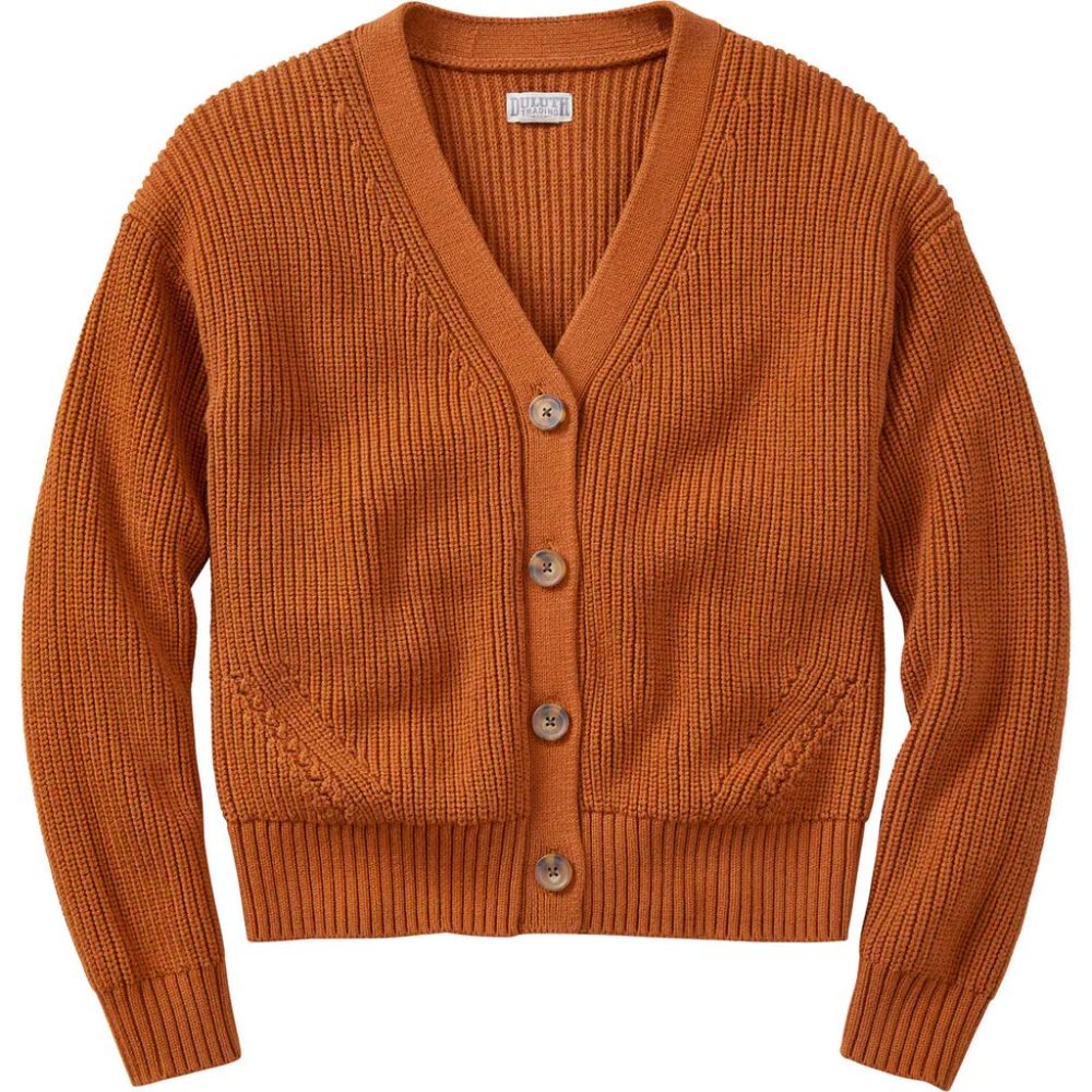 Duluth Trading Co. Women's Heritage Shaker Stitch Cardigan Sweater - XL …